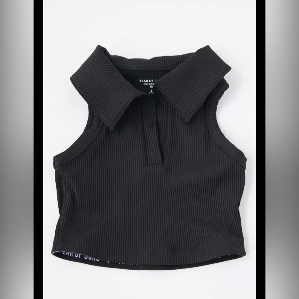 Year of Ours womens Gabriella collared bra top size XS